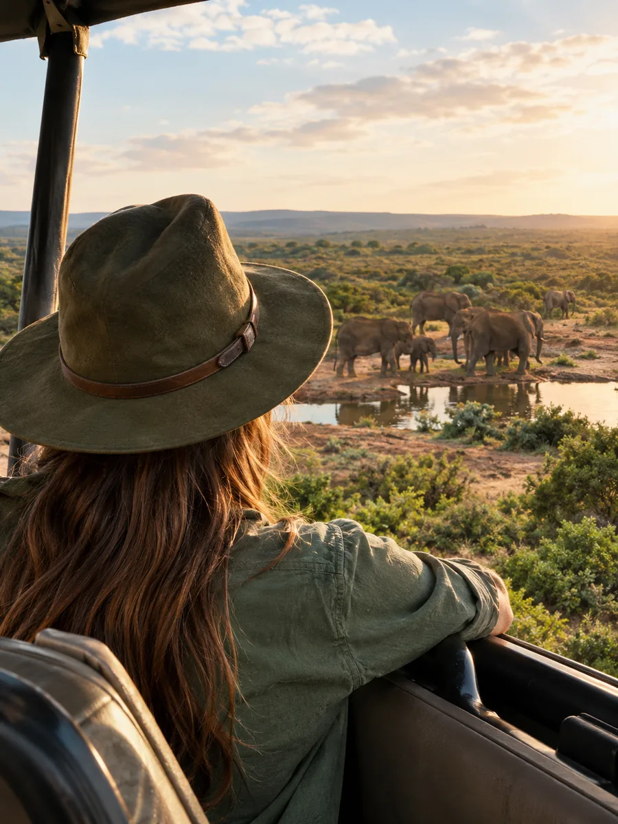 Blick auf die Safari im Addo Elephant National Park